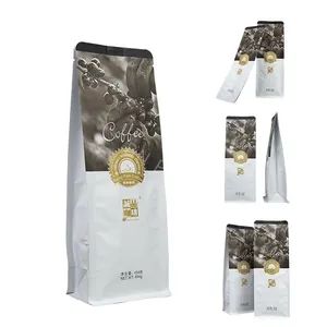 100% 食品级平底袋带拉链定制印花森永粉茶包包装咖啡带阀袋
