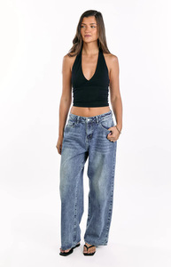 <span class=keywords><strong>Jeans</strong></span> da Donna 2025 a Vita Alta, Gamba Larga, Pantaloni <span class=keywords><strong>Lunghi</strong></span> Estivi, <span class=keywords><strong>Jeans</strong></span> Vintage Baggy, Streetwear Casual, <span class=keywords><strong>Jeans</strong></span> Dritti da Donna - Product Image 4