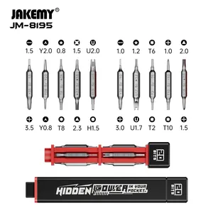 JAKEMY 21 in 1 DIY hand tool precise screwdriver pen for cellphone laptop game pad repair pocket precision screwdriver pen