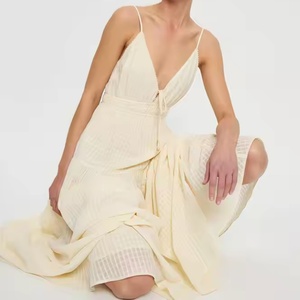 Vestido Maxi de Lino Tartán de Alta Calidad para Mujer, Estilo Bohemio Personalizado, Patrón de Parches Tejidos, Casual y Moderno para el Día a Día - Product Image 5