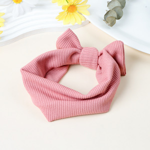 Diadema de punto acanalado para bebé, lazo de hilo suave, turbante protector de fontanela, accesorios elásticos para el cabello de recién nacido, otoño-invierno - Product Image 3