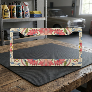 Vintagechicdesign William Morris Lodden Spring Wallpaper Art Cadre de plaque d'immatriculation en aluminium, distance entre les trous de 177 mm - Product Image 2