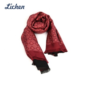 Conceptions personnalisées Foulards double face de haute qualité Longue écharpe en <span class=keywords><strong>soie</strong></span> pour hommes - Product Image 2