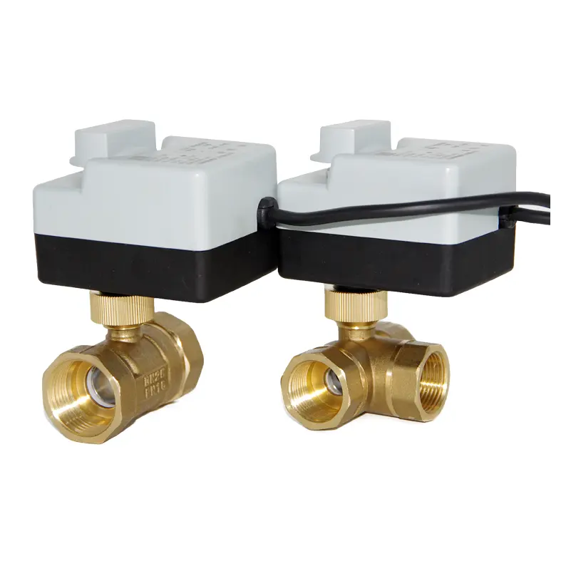 2 3 way 3 wire 2 control AC220V female thread screw manual automatic dn 25 electric ball valve