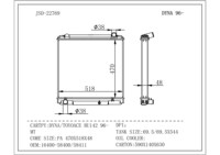JSD 22769 Nouveau Radiateur de Refroidissement à Eau Accessoires de Radiateur pour TOYOACE BU142 1996 Modèle MT 16400-58400 & 16400-58411