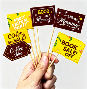 ธงตกแต่งอาหารค็อกเทลแบบพิมพ์ลายคุณภาพสูงตามสั่ง - Product Image 1