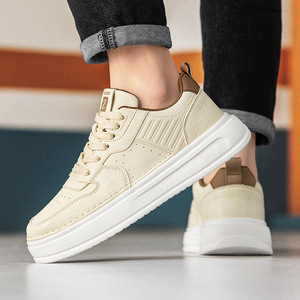Nouvelle Arrivée 2026 – Baskets Classiques Blanches pour Hommes, Tendance, Polyvalentes, à Semelle Épaisse et Amortissante, Chaussures Décontractées pour la Marche - Product Image 4