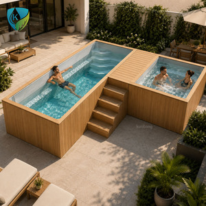 <span class=keywords><strong>Piscina</strong></span> Fuori Terra in Vetroresina su Misura per Giardino <span class=keywords><strong>con</strong></span> Finestra, Produttore di Piscine per Esterni - Product Image 1