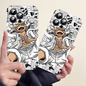 <span class=keywords><strong>Coque</strong></span> de téléphone portable <span class=keywords><strong>One</strong></span> <span class=keywords><strong>Piece</strong></span> Luffy Anime Cartoon pour 15 modèles, protection intégrale 360° et transfert thermique - Product Image 3