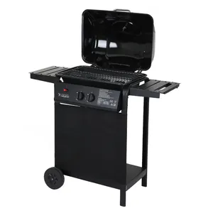 Rotisserie Keuken Grills Gas Rundvlees 2 Branders Rvs Draagbare Barbecue Outdoor Party Bbq Grills Gas