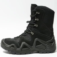 Bottes tactiques montantes personnalisables WANZHUO pour l'extérieur, l'alpinisme, le désert, la randonnée et l'entraînement, en cuir de haute qualité