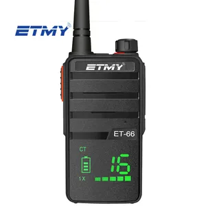 Wholesale small 3Km Long range Uhf 2 way radio Call Cheap ECOME ET-66 Security Wireless Frequency Portable Walkie Talkie Price