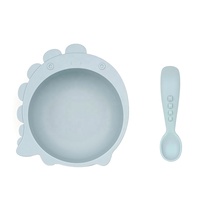Ensemble de bols d'alimentation pour bébé en silicone de qualité alimentaire, bol pour nourrissons avec cuillère souple, bol à dîner réutilisable, logo personnalisé