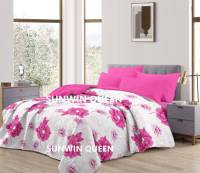 Ensembles de couvre-lit king size 3 pièces à fleurs de luxe drap de lit élégant à imprimé floral pour la décoration de la chambre d'été