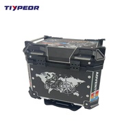 TIYPEOR Coffre arrière en aluminium pour moto 36L, grande valise étanche, boîte de rangement pour moto, pour R1200R R1200S R1250GS
