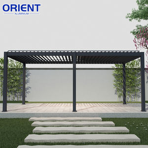 Pergola en aluminium Prix direct d'usine Fabrication sur mesure <span class=keywords><strong>Toit</strong></span> à lames imperméable Pergolas Pare-soleil <span class=keywords><strong>Veranda</strong></span> motorisée en verre - Product Image 4