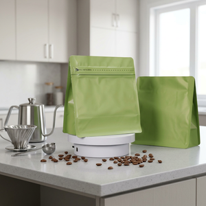 Bolsas de Café de Alta Calidad con Fondo Plano, Bolsas Negras para Alimentos con Válvula y Cierre, en Stock, 50 Unidades, 125g, 250g, 500g, 1000g - Product Image 3