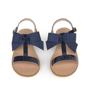 Sandales plates en <span class=keywords><strong>cuir</strong></span> véritable pour fille, chaussures confortables, pour enfant, nouveau Design, vente en gros, - Product Image 4