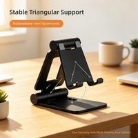 Support multifonctionnel pliable en alliage d'aluminium pour téléphone et tablette, idéal pour regarder des séries et des diffusions en direct
