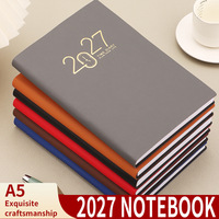 Agenda 2027 en anglais, carnet de notes, planificateur, journal quotidien, calendrier annuel transfrontalier espagnol portugais, livre cadeau, couverture en simili cuir