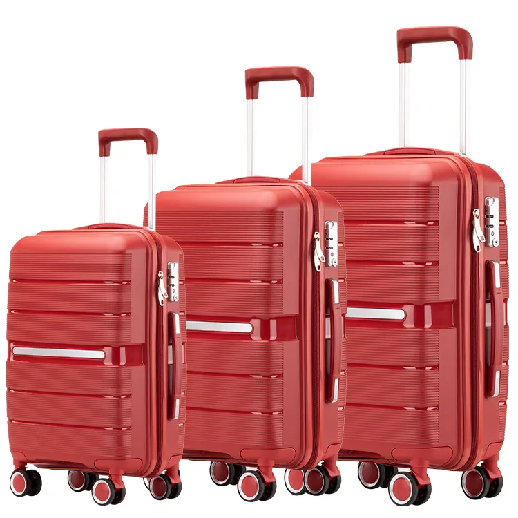 Hot sale cheap PP material travel luggage with many colors for men