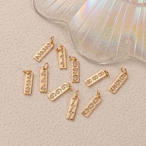 Collar con Colgante Digital DIY de 0 a 9 para Mujer, Popular, Color Oro 18K, Joyería de Latón a la Moda con Cadena de Eslabones para Niños - Product Image 1