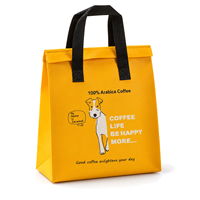 Sac isotherme non tissé pour plats à emporter avec doublure en aluminium, logo personnalisé pour cafés, repas, pâtisseries, collations et desserts
