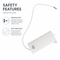 Motor Silencioso para Cortinas Inteligentes, 25dB, Carga de 60KG, Motor Tubular con Parada por Obstáculos, Arranque Suave, 100-240V, CE, IP40, para Cortinas Motorizadas