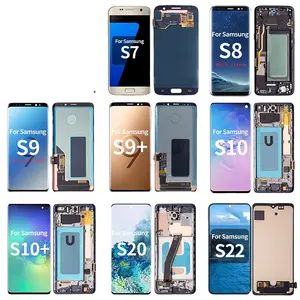 휴대 전화 LCD 삼성 갤럭시 S5 S6 S7 S8 S9 S10 S20 S21 디스플레이 삼성 s8 s9 s10 s20 플러스 용 원본 LCD 터치 스크린