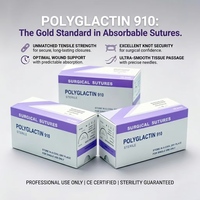 Fil chirurgical résorbable PGA 910 le mieux noté, en promotion, haute performance, produit médical de qualité supérieure