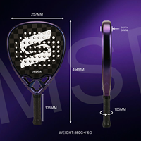 Raquette de padel en fibre de carbone 18K avec logo personnalisé, fabrication OEM, forme diamant, noyau en mousse EVA, vente en gros, stock en vrac