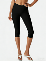Lot de 2 leggings capri taille haute pour femmes grandes tailles - Pantalons de yoga extensibles à effet ventre plat, longueur 3/4, pour l'entraînement