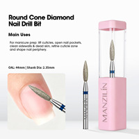 Nouvel arrivage : Embouts de ponceuse à ongles coniques électroplaqués à pointe diamantée, design russe, pour l'élimination des cuticules et le nettoyage des arrière-ongles