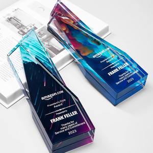 เกียรติยศของคริสตัลระดับสูงที่กำหนดเองโลโก้คริสตัลถ้วยรางวัลแก้วรางวัลถ้วยรางวัลธุรกิจพร้อมกล่องของขวัญ - Product Image 5