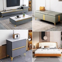 Pieds de meubles en métal doré, style moderne, robustes, de remplacement, pour canapés, fauteuils, ottomanes, armoires