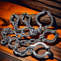 Accessoires géants d'Halloween décoration de maison hantée manilles de poignet de prison en plastique menottes