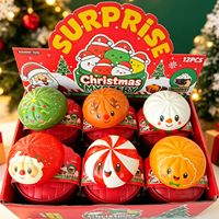 Jouet sensoriel de Noël anti-stress en PU, forme de gelée, couleurs assorties, boîte surprise, cadeau amusant pour les fêtes, idéal pour les fêtes de fin d'année