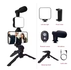 Trépied AY49 Support de Téléphone Mini Microphone Lumière d'Appoint LED Télécommande pour TikTok Live Stream Vidéo YouTube - Product Image 4