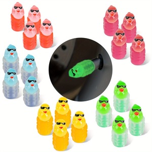 Glow In Dark Duck Valve <b>Caps</b> <b>For</b> <b>Car</b> Tire Green Yellow Screw On Type Auto <b>Dust</b> <b>Cap</b> - Product Image 2