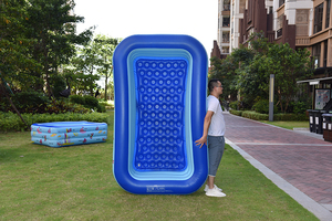 Piscine <span class=keywords><strong>gonflable</strong></span> portable <span class=keywords><strong>rectangulaire</strong></span> en PVC écologique pour enfants et adultes, 180x140x60cm, pour usage résidentiel extérieur - Product Image 5