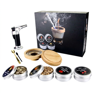 NOUVEAU Infuseur à fumée pour vin, ensemble de fumeur à cocktails classique écologique avec torches et glaçons, 6 copeaux de bois naturels USA Mairun - Product Image 1