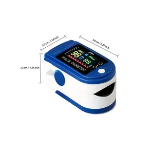 Fingerspitze mit AAA-Akku LED-Bildschirm Sauerstoffmesser Finger Blut-Sauerstoff-Saturations-Pulsmeter Monitor