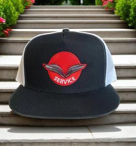 Casquette de camionneur pour hommes, casquette de sport de plein air personnalisée en gros, casquette à visière avec logo tissé à 5 panneaux, casquette de camionneur en maille hip hop - Product Image 4
