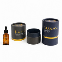 Tube en papier biodégradable écologique personnalisé pour l'emballage de flacons d'huiles essentielles et de parfums, conteneur rond en kraft