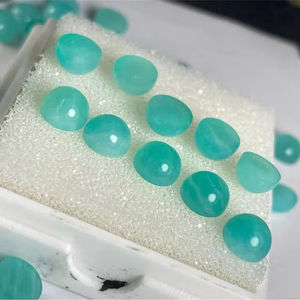 Amazonite bleue naturelle, taille brillante, pierre précieuse de guérison, pierre lâche à dos plat et lisse pour la fabrication de bijoux, 6 mm, certifiée par une tierce partie - Product Image 1