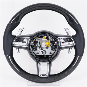Pour Porsche Panamera Macan Cayenne <span class=keywords><strong>918</strong></span> 911 718 970 971 958 personnalisé en Fiber de carbone cuir volant de voiture accessoires de voiture - Product Image 1