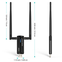 Adaptador Wifi EDUP AX1672 3000Mbps Wifi 6 6E Tri-band de Alta Potencia, Tarjeta de Red Inalámbrica LAN