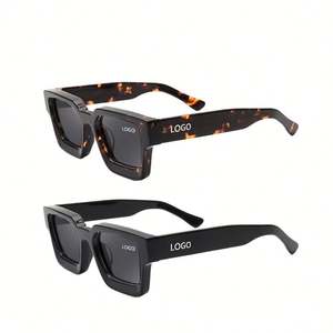 Gafas de Sol Cuadradas con Remaches, Montura Gruesa de Acetato de Alta Calidad, Logotipo Personalizado 2025, para Hombre y Mujer - Product Image 1