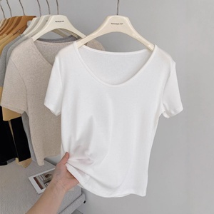 T-shirt décontracté en Lyocell Tencel Rain Linen, coupe courte, 210 grammes, coupe ample, impression sérigraphique, design vierge - Product Image 3
