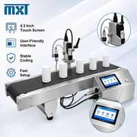 Imprimante d'étiquettes jet d'encre tout-en-un haute performance personnalisée en usine avec convoyeur, écran tactile multicolore haute vitesse pour œufs et emballages souples